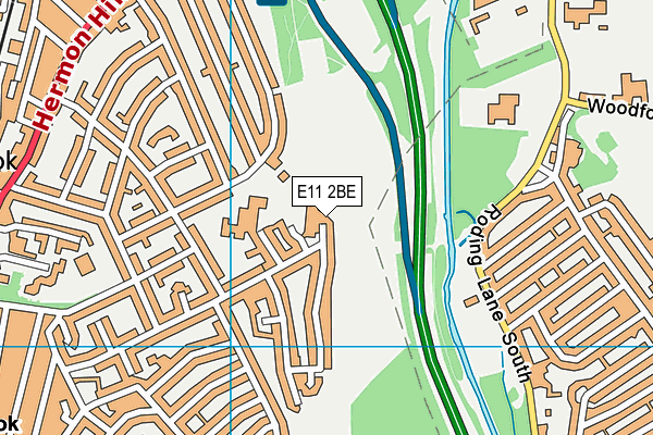 E11 2BE map - OS VectorMap District (Ordnance Survey)