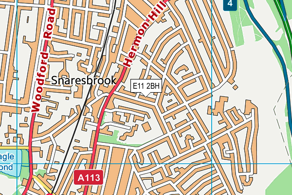 E11 2BH map - OS VectorMap District (Ordnance Survey)