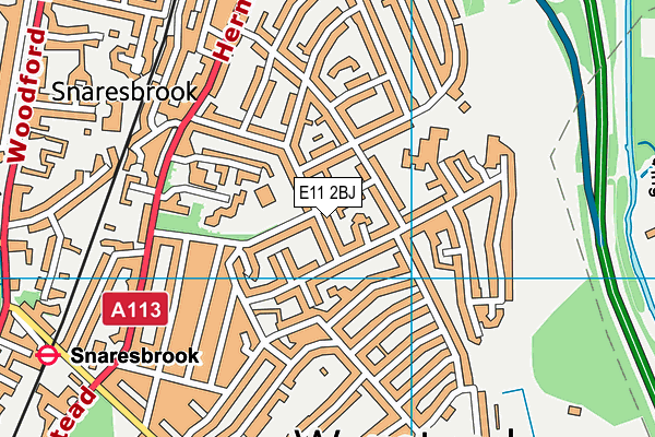 E11 2BJ map - OS VectorMap District (Ordnance Survey)