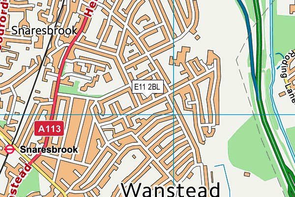 E11 2BL map - OS VectorMap District (Ordnance Survey)