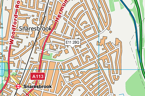 E11 2BQ map - OS VectorMap District (Ordnance Survey)