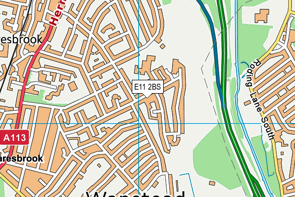 E11 2BS map - OS VectorMap District (Ordnance Survey)