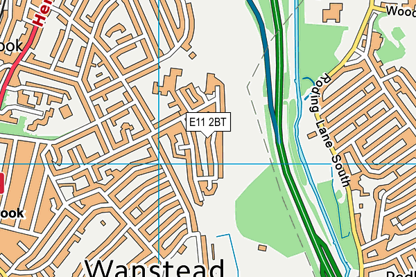 E11 2BT map - OS VectorMap District (Ordnance Survey)