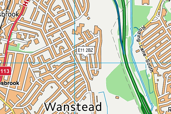 E11 2BZ map - OS VectorMap District (Ordnance Survey)