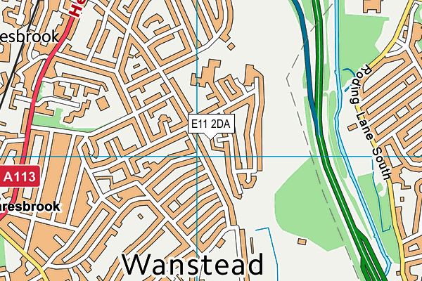 E11 2DA map - OS VectorMap District (Ordnance Survey)