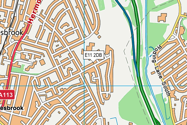 E11 2DB map - OS VectorMap District (Ordnance Survey)