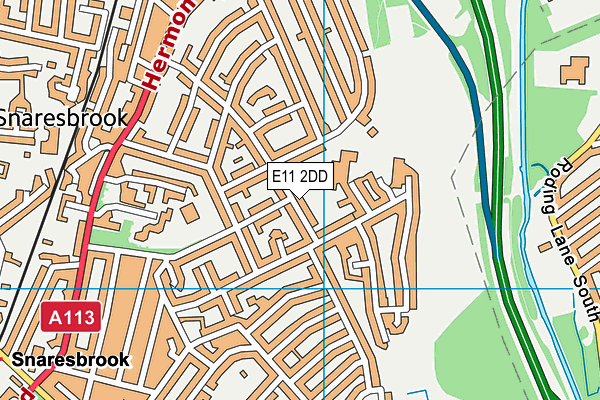 E11 2DD map - OS VectorMap District (Ordnance Survey)