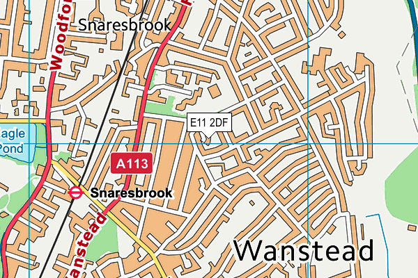 E11 2DF map - OS VectorMap District (Ordnance Survey)