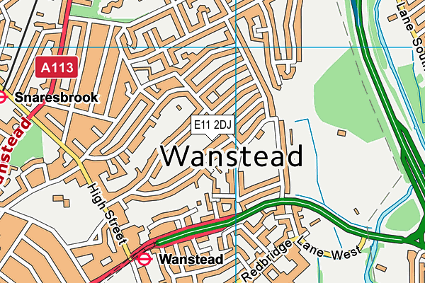 E11 2DJ map - OS VectorMap District (Ordnance Survey)