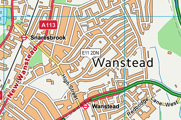 E11 2DN map - OS VectorMap District (Ordnance Survey)