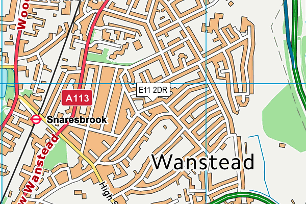 E11 2DR map - OS VectorMap District (Ordnance Survey)