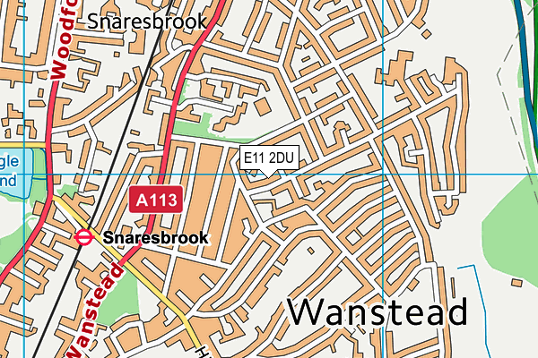 E11 2DU map - OS VectorMap District (Ordnance Survey)