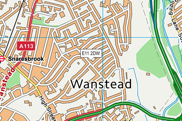 E11 2DW map - OS VectorMap District (Ordnance Survey)