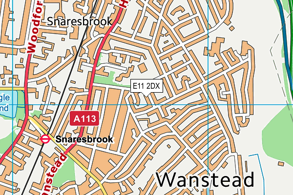 E11 2DX map - OS VectorMap District (Ordnance Survey)