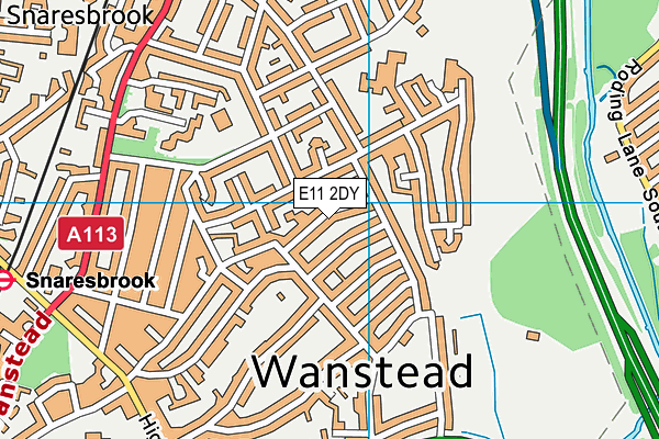 E11 2DY map - OS VectorMap District (Ordnance Survey)