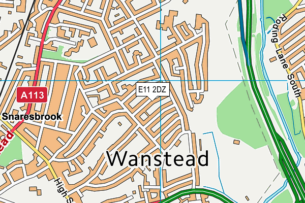 E11 2DZ map - OS VectorMap District (Ordnance Survey)