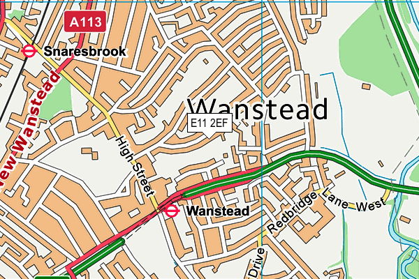 E11 2EF map - OS VectorMap District (Ordnance Survey)