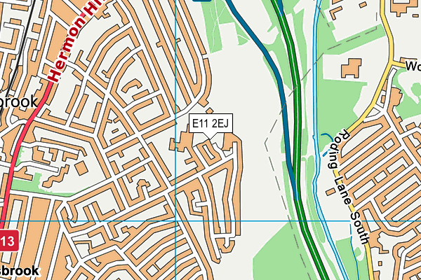 E11 2EJ map - OS VectorMap District (Ordnance Survey)