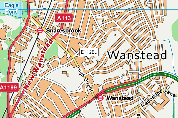 E11 2EL map - OS VectorMap District (Ordnance Survey)