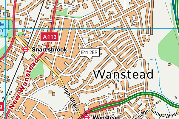 E11 2ER map - OS VectorMap District (Ordnance Survey)
