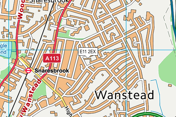 E11 2EX map - OS VectorMap District (Ordnance Survey)