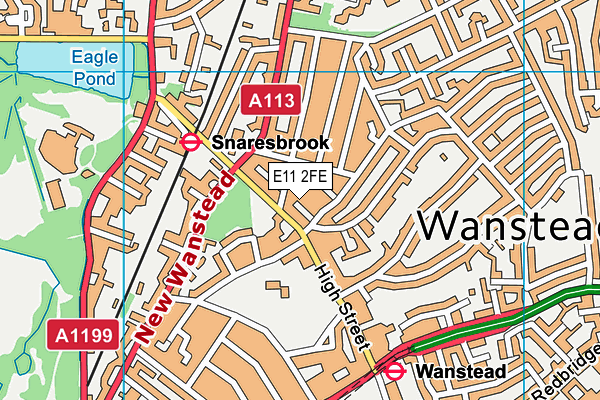 E11 2FE map - OS VectorMap District (Ordnance Survey)