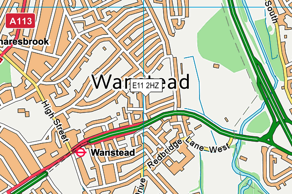 E11 2HZ map - OS VectorMap District (Ordnance Survey)