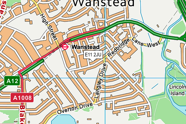 E11 2JU map - OS VectorMap District (Ordnance Survey)