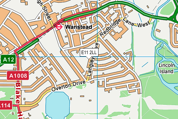 E11 2LL map - OS VectorMap District (Ordnance Survey)