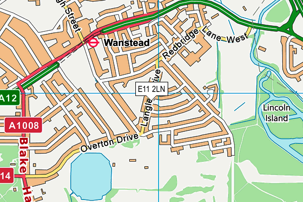 E11 2LN map - OS VectorMap District (Ordnance Survey)