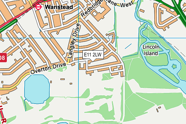 Linkside Lawn Tennis Club map (E11 2LW) - OS VectorMap District (Ordnance Survey)