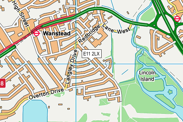 E11 2LX map - OS VectorMap District (Ordnance Survey)