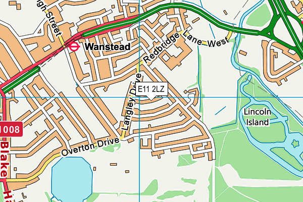 E11 2LZ map - OS VectorMap District (Ordnance Survey)