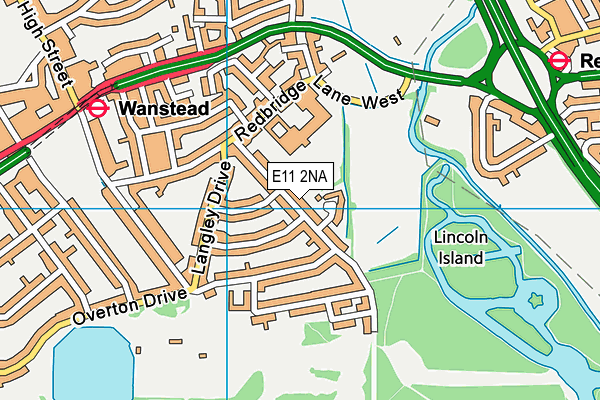 E11 2NA map - OS VectorMap District (Ordnance Survey)