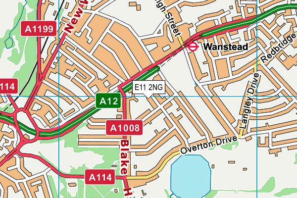 E11 2NG map - OS VectorMap District (Ordnance Survey)