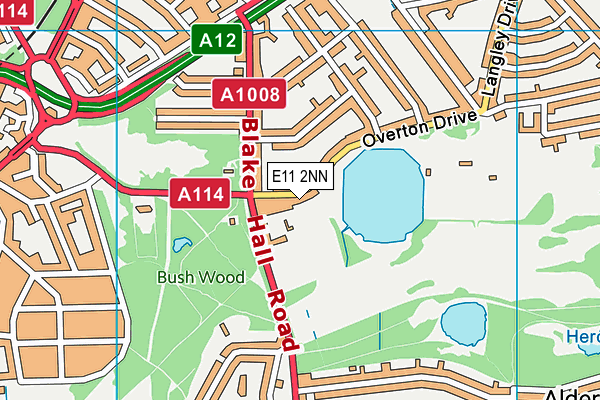 E11 2NN map - OS VectorMap District (Ordnance Survey)