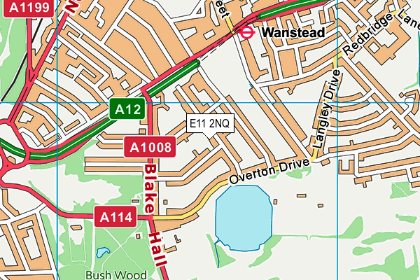 E11 2NQ map - OS VectorMap District (Ordnance Survey)