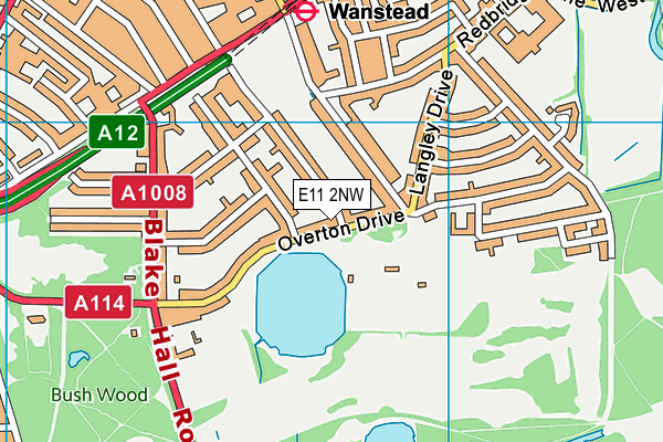 E11 2NW map - OS VectorMap District (Ordnance Survey)