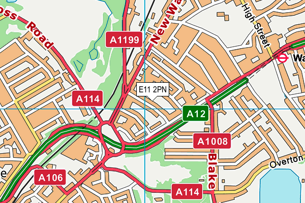 E11 2PN map - OS VectorMap District (Ordnance Survey)