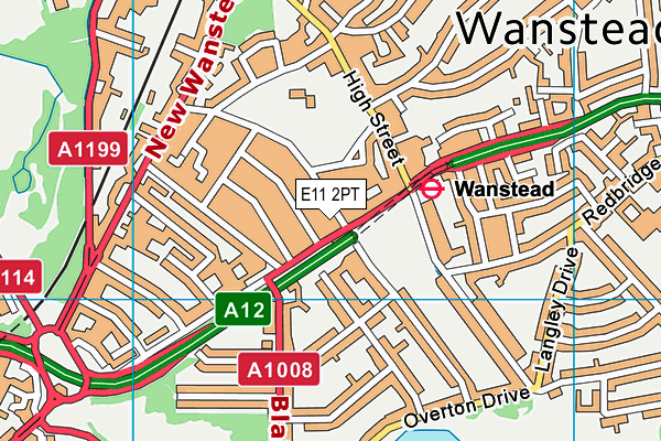 E11 2PT map - OS VectorMap District (Ordnance Survey)