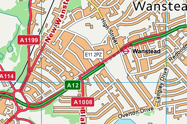 E11 2PZ map - OS VectorMap District (Ordnance Survey)