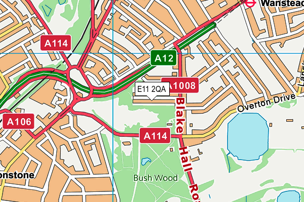 E11 2QA map - OS VectorMap District (Ordnance Survey)