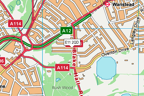 E11 2QD map - OS VectorMap District (Ordnance Survey)