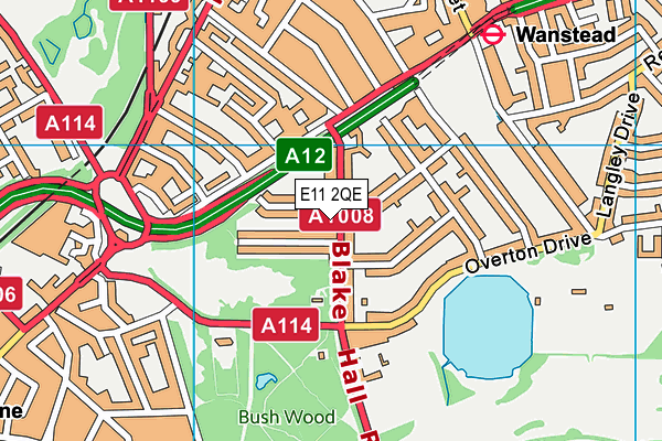 E11 2QE map - OS VectorMap District (Ordnance Survey)