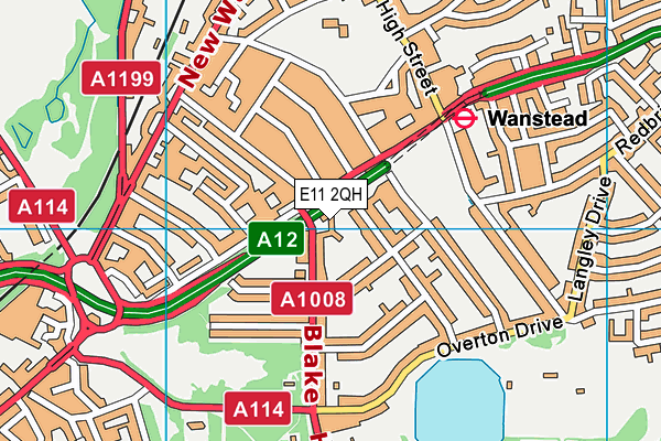 E11 2QH map - OS VectorMap District (Ordnance Survey)