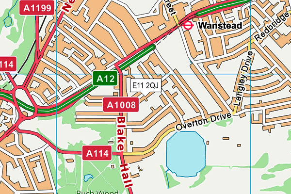 E11 2QJ map - OS VectorMap District (Ordnance Survey)