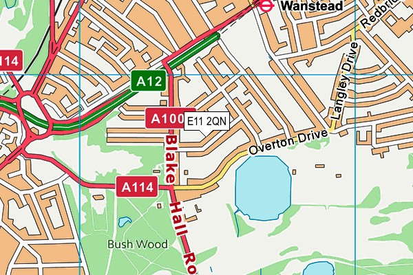 E11 2QN map - OS VectorMap District (Ordnance Survey)