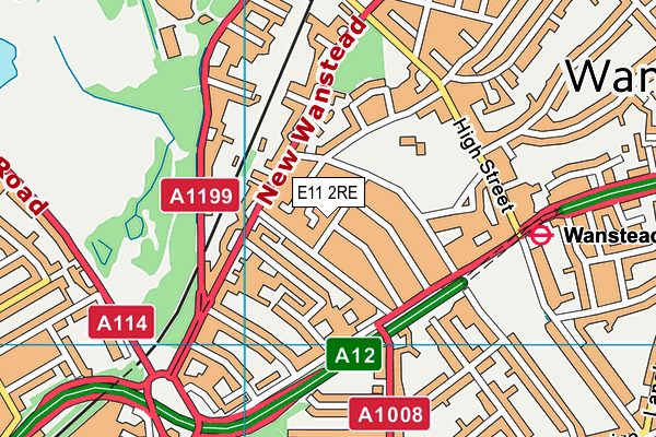 E11 2RE map - OS VectorMap District (Ordnance Survey)