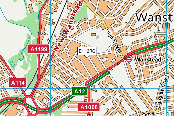 E11 2RG map - OS VectorMap District (Ordnance Survey)