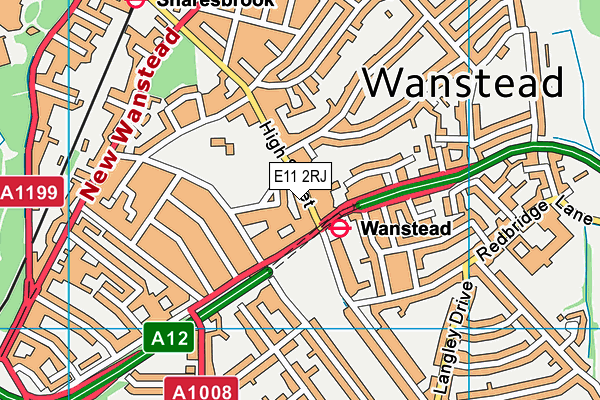 E11 2RJ map - OS VectorMap District (Ordnance Survey)